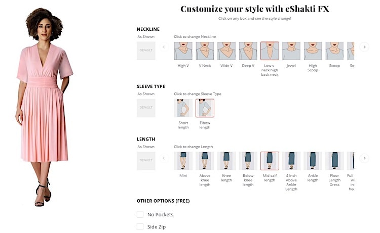 Создание фасона в интернет-магазине одежды