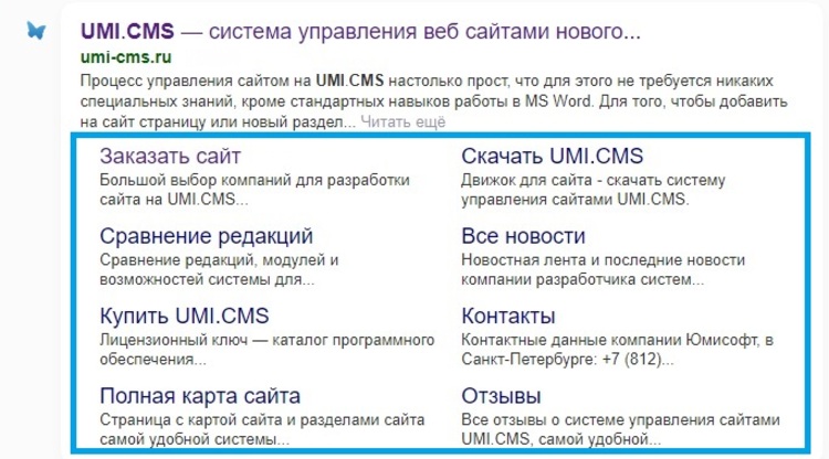 Дополнительные элементы сниппета