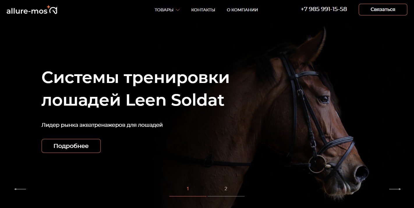 Allure-Mos.ru | Поставки товаров для повседневной тренировки лошадей, акватренажеры, солярии